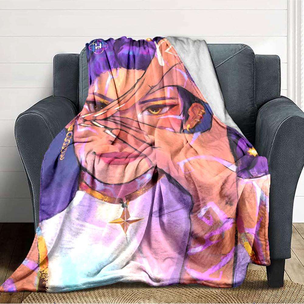 1pc KPop Demon Hunters RUMI4 Blanket, Gift, for Men and Women, Soft Blanket, Good for Sofa Bed Couch Travel, Lightweight Flannel Blanket