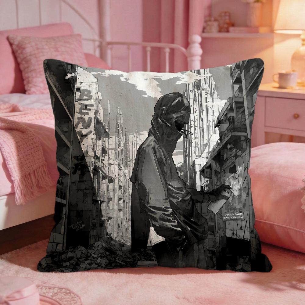 BBeny JJr Rapper Cushion Cover Premium Comfort Reversible Pillow Cove Two In One Design For Any Room Car Interior