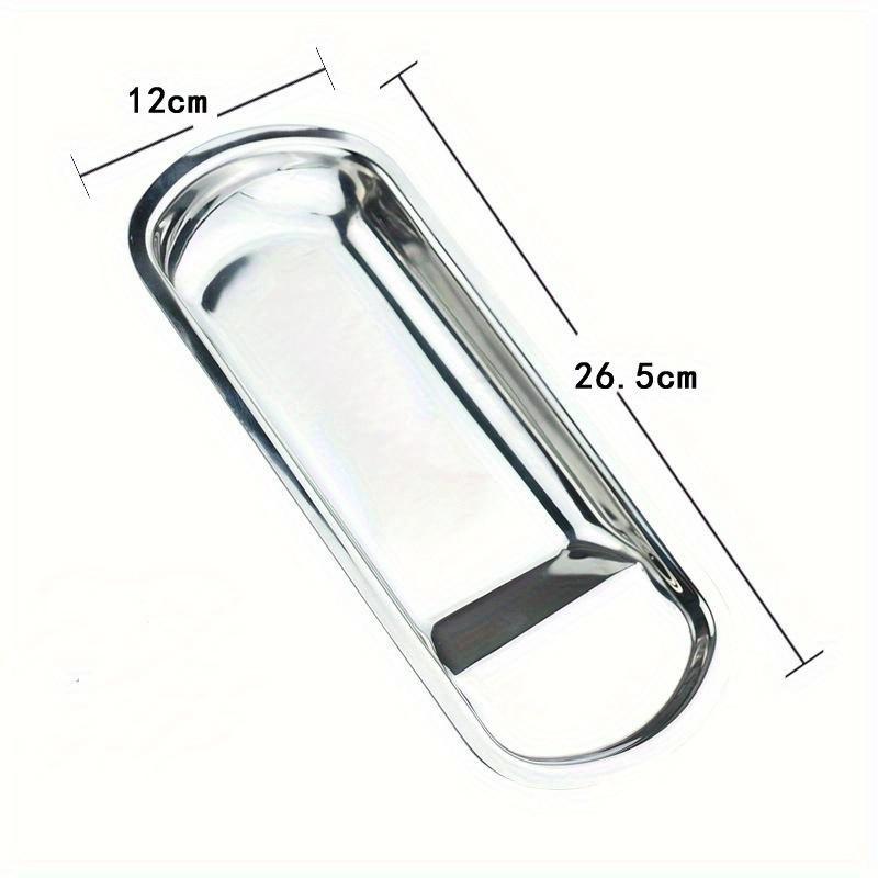 

1pc Stainless Steel Fan-shaped Tray Extra Thick Spoon Holder Food Clip Holder Buffet Clip Holder Tableware Rack