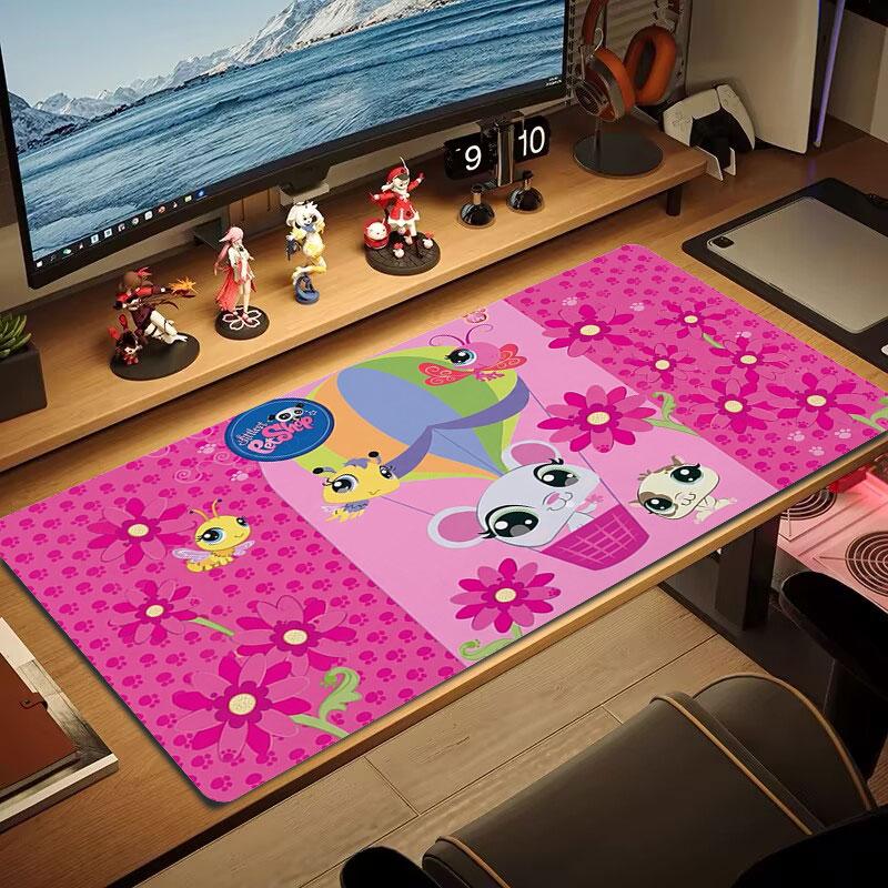 Littlest Pet Shop Large Size Mouse Pad Large Gaming Table Cushion Non-slip Laptop Tablet Big Mousepad XXL Mat Mini PC Playmat With Lock edge