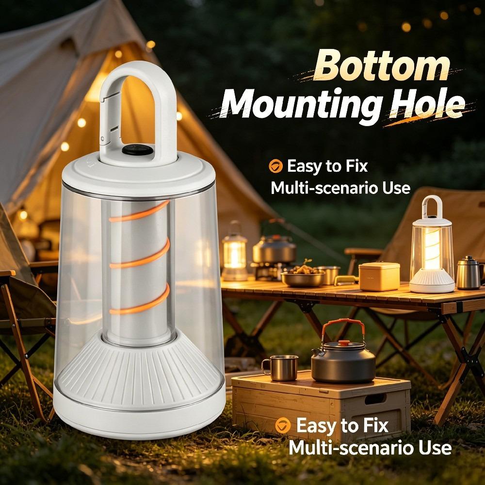 Detachable Camping Lamp Type C Charging 4 Modes Filament Breathing Light Bottom Screw Hole for Tent Bedroom