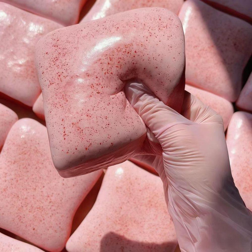 TPR Cream Toast Squeeze Toy Silicone Cartoon Fidget Toy Funny Toys Cream Toast Pinch Toy  Children