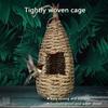 Humming Bird Houses for Outside Hanging Natural Grass Hanging Bird Hut Hand Woven Hummingbird Nest