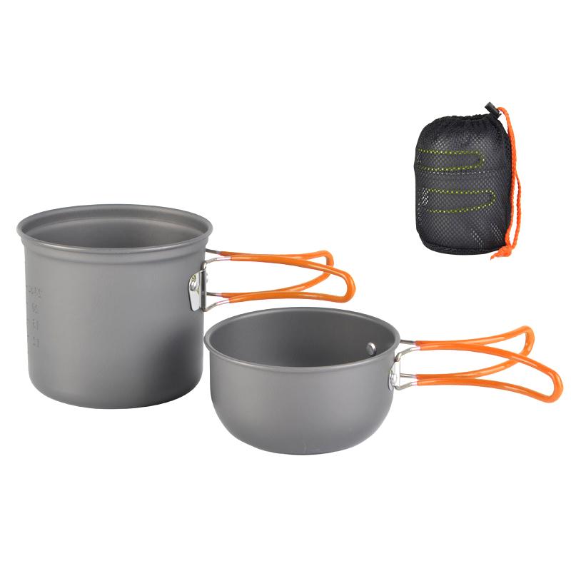 Camping Pot Set Ultralight Camping Cookware Mess Kit Outdoor Cooking Tableware for Hiking Trekking Picnic Fishing Mountaineering