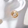 Korean Geometric Hoop Earrings: High-End Retro Style, Perfect for 2023 Fashion Trends, Women's Stud Buckles