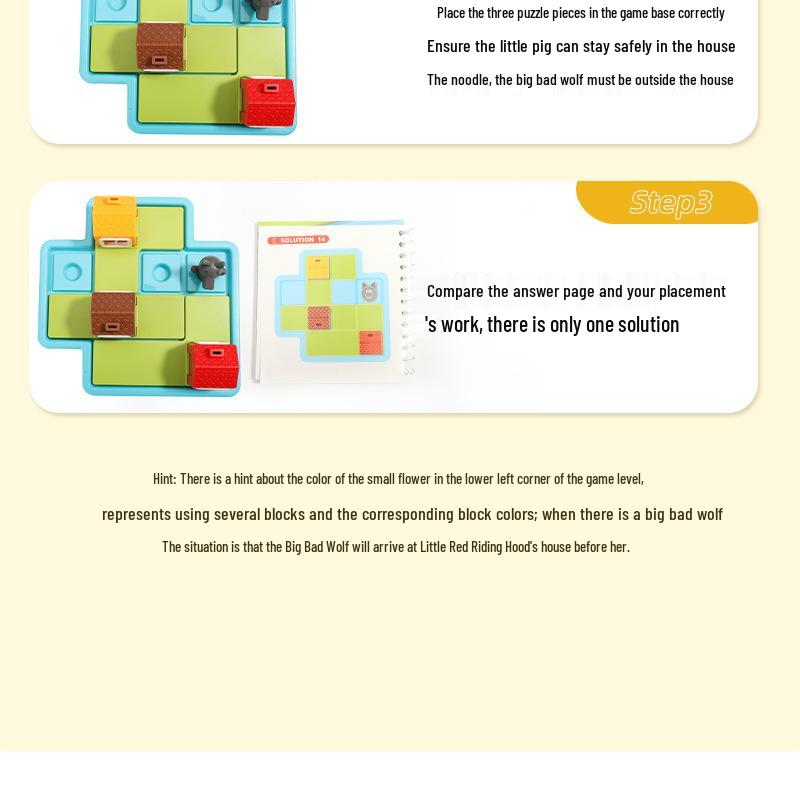 Little Goody Hood & Big Bad Wolf Educational Puzzle Game for Kids