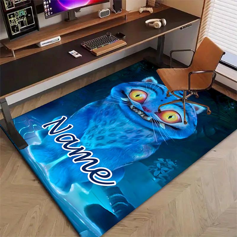 Custom KPop Demon Hunters Mat Personalized Name, Polyester Washable Indoor Entryway Rug, Gift for Christmas, Easter, Thanksgiving Day