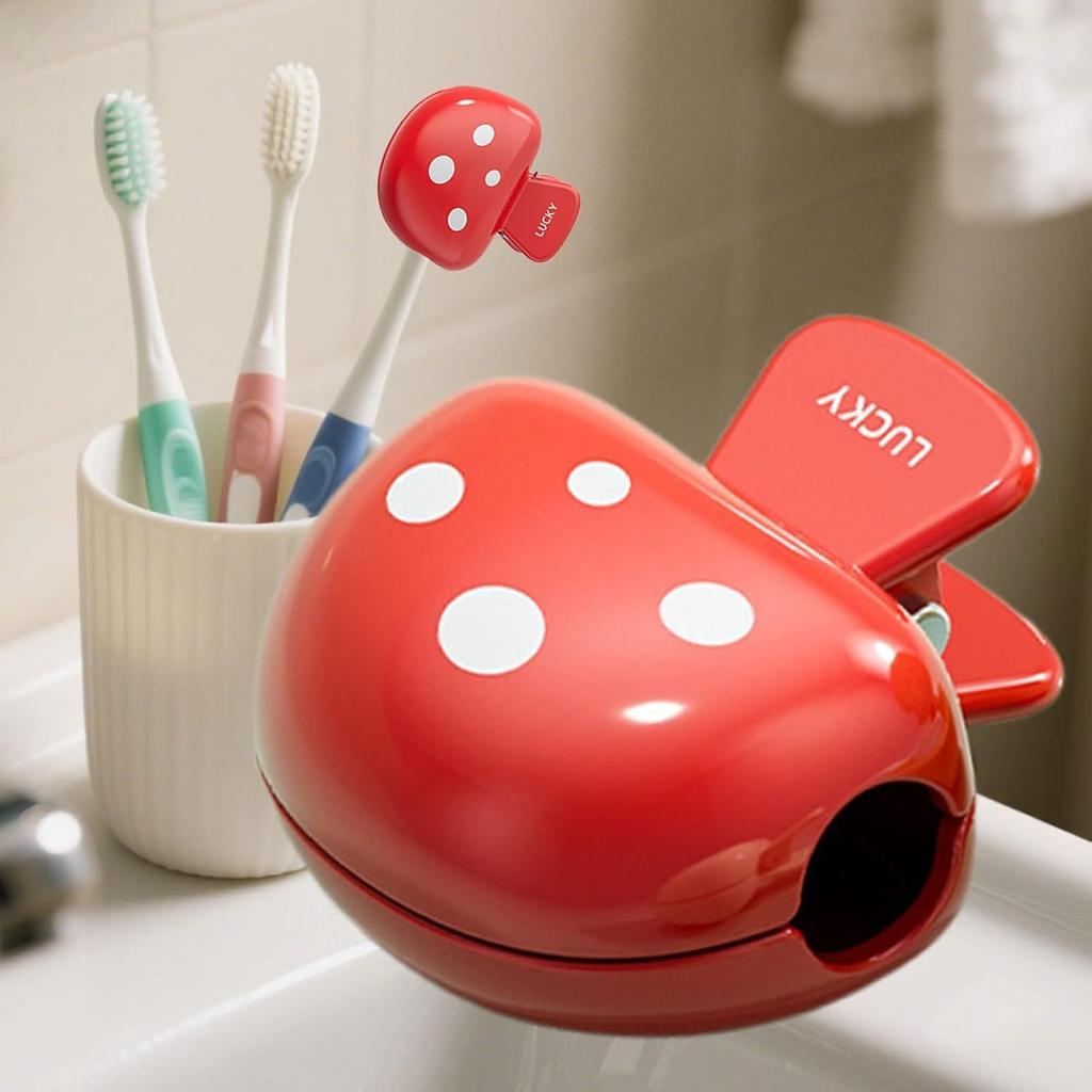 Travel Toothbrush Case - Creative Mushroom-Shaped Dustproof Cover | Portable Brush Head Protector for Home/Outdoor Use