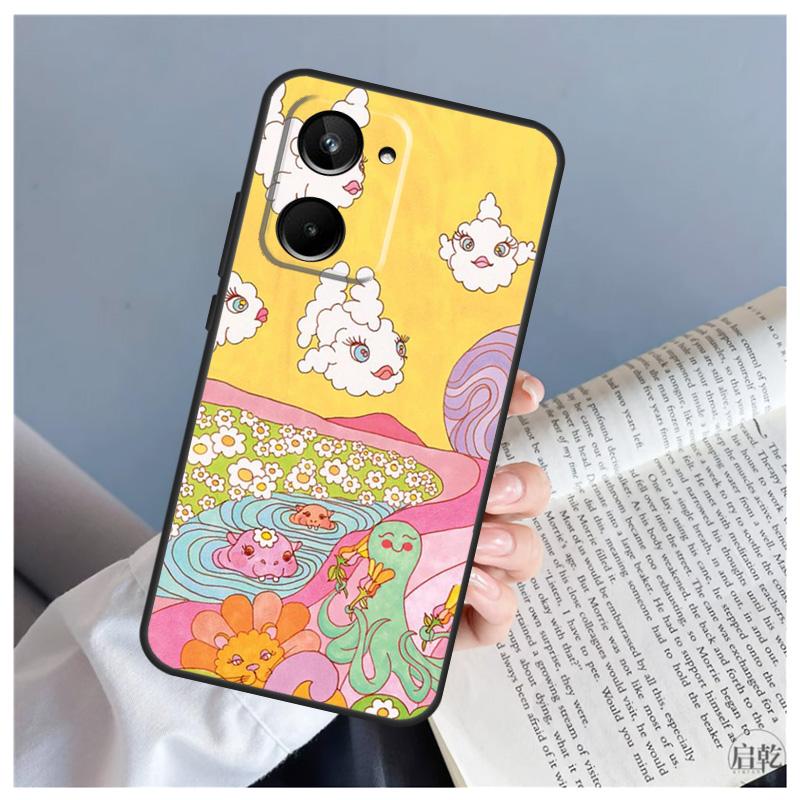 Cute Indie Hippie For Realme C53 C55 C75 C71 C61 C33 C63 C51 C65 C67 11 12 13 14 Pro Plus GT6 GT7 15 Pro Case