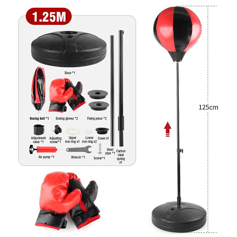 Children'S Boxing Sports Toys Standing Inflatable Boxing Speedball With Gloves Adjustable Height 1.1/1.25M Outdoor Indoor Game