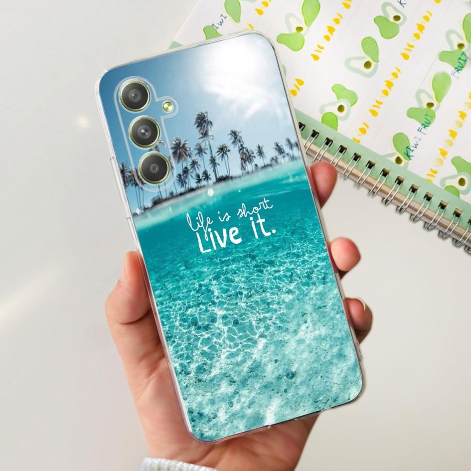 For Samsung Galaxy A54 Case A546B SM-A546B Cute Astronaut Clear Silicone Soft Phone Cover For Samsung A54 5G A 54 GalaxyA54 Capa
