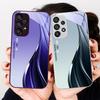 Fashion Trends Green For Samsung Galaxy S24 Plus S20 21 FE S23 Ultra S8 9 A70 72 73 50 51 52 53 Tempered Glass Phone Case
