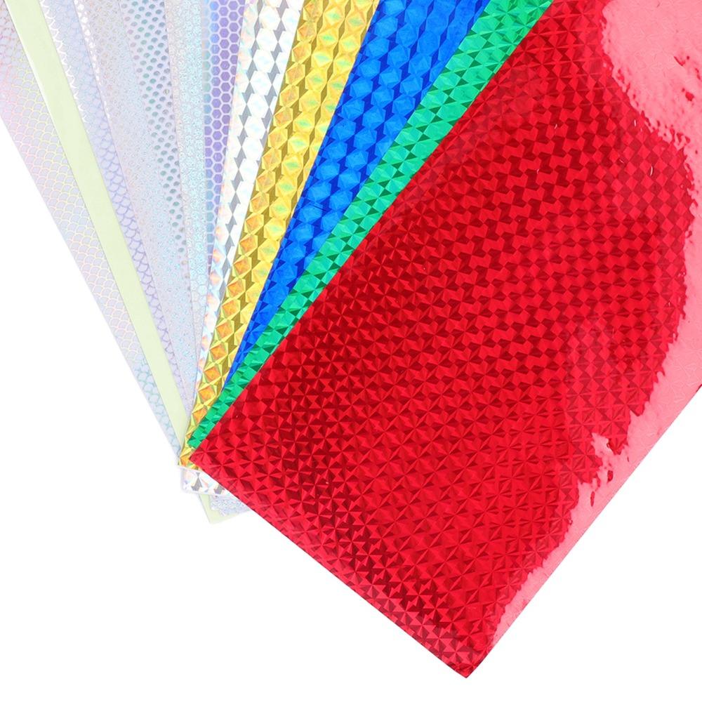 24 Sheets 8 X 4 Inch Fishing Lure Stickers Multicolored Adhesive Holographic Lure Sticker Flash and Luminous Fish Scale Sticker