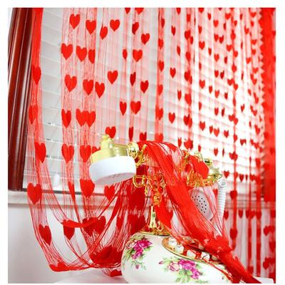 String Curtain DIY Decoration Heart-shaped Line Curtain Tassel Cord Curtain Door And Window Curtain
