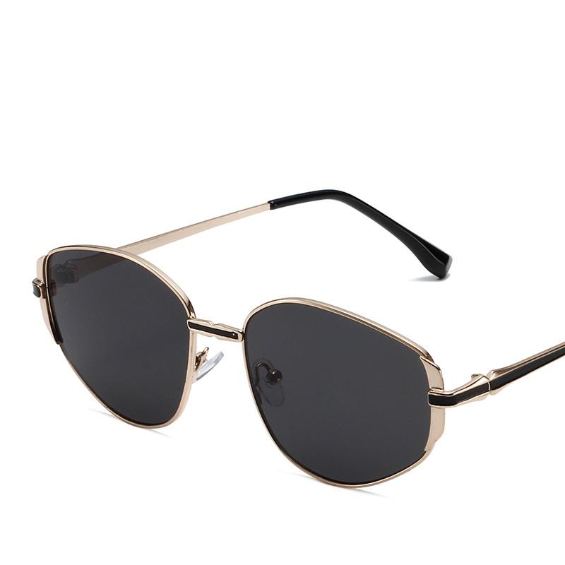 

Vintage Oval Sunglasses Blue Gradient Multi-color Shades Trendy Luxury Brand Design Men Metal Sun Glasses Fashion