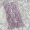 Lace Ice Silk Sleeves Gloves Transparent Driving Arm Sleeves Summer Sunscrean Sleeves  Driving