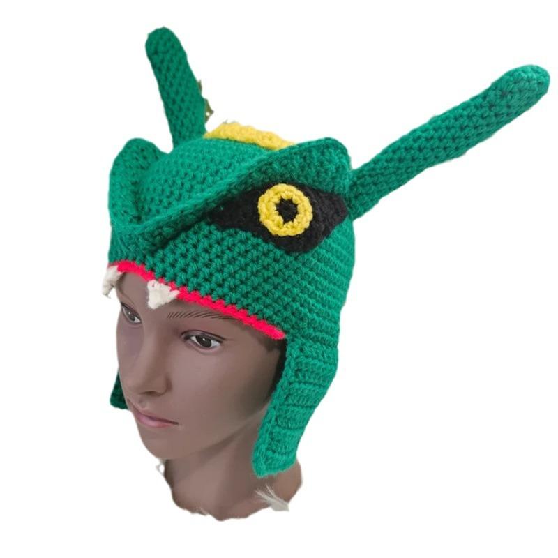 New Handmade Crocheted Bone Wig Hat, Fashionable and Personalized Funny Parent-child Hat