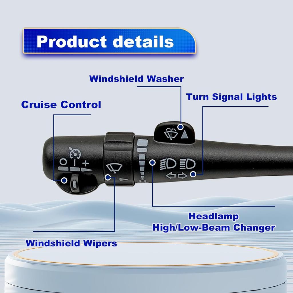 Turn Signal Switch, Wiper Switch, Cruise Control Switch Compatible with 2003 2004 2005 2006 Chevy Silverado Suburban Avalanche Tahoe 2003-2007 GMC
