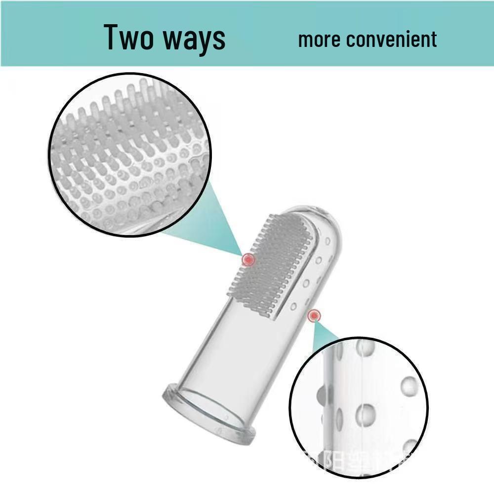 Cross-Border Silicone Pet Toothbrush: Safe, Portable Brush for Cat & Dog Oral Care, Anti-Calculus Cleaning Tool