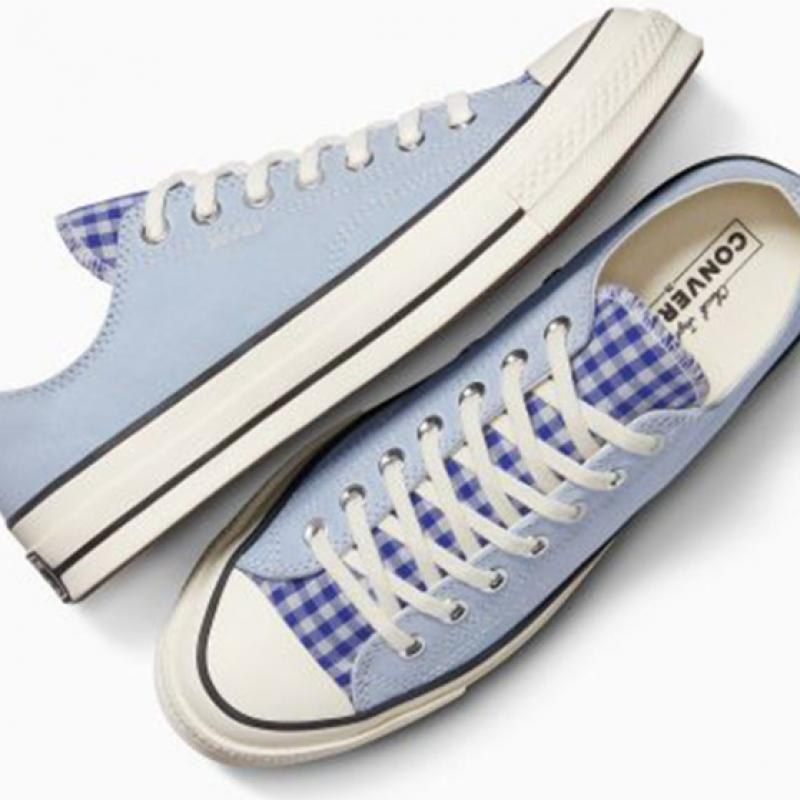 Converse Upcycled Chuck 70 Chambray Gingham Blue A10611c