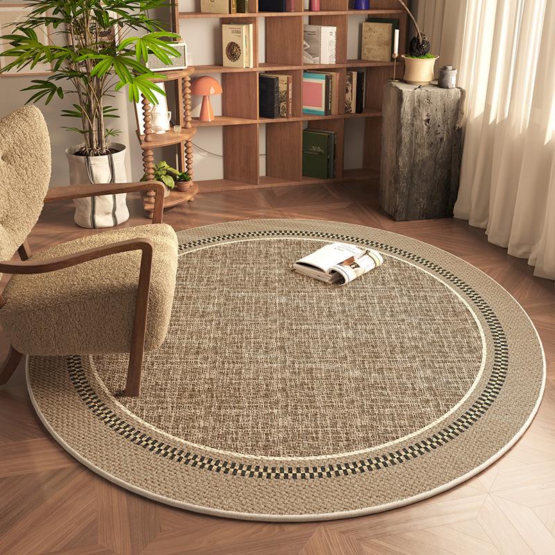 Round Computer Chair Carpet, Living Room And Bedroom Swivel Chair Protective Rug Study Gaming Chair Floor Mat Home Decor
