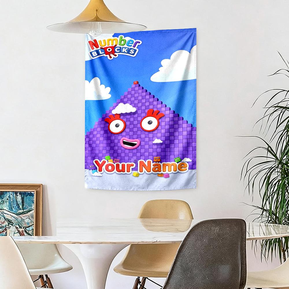 Numberblocks Customize Text Tapestry Decorative Wall Tapestry Vibrant Fade-Resistant Print Great for Living Room Decor Ideal for All Seasons