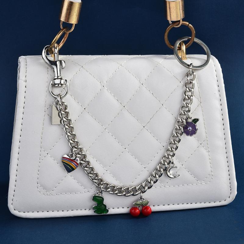 Versatile Flower Cherry Keychain For Women Trendy Messenger Bag Chain Creative Cute Bag Pendant Decoration Accessories Gifts