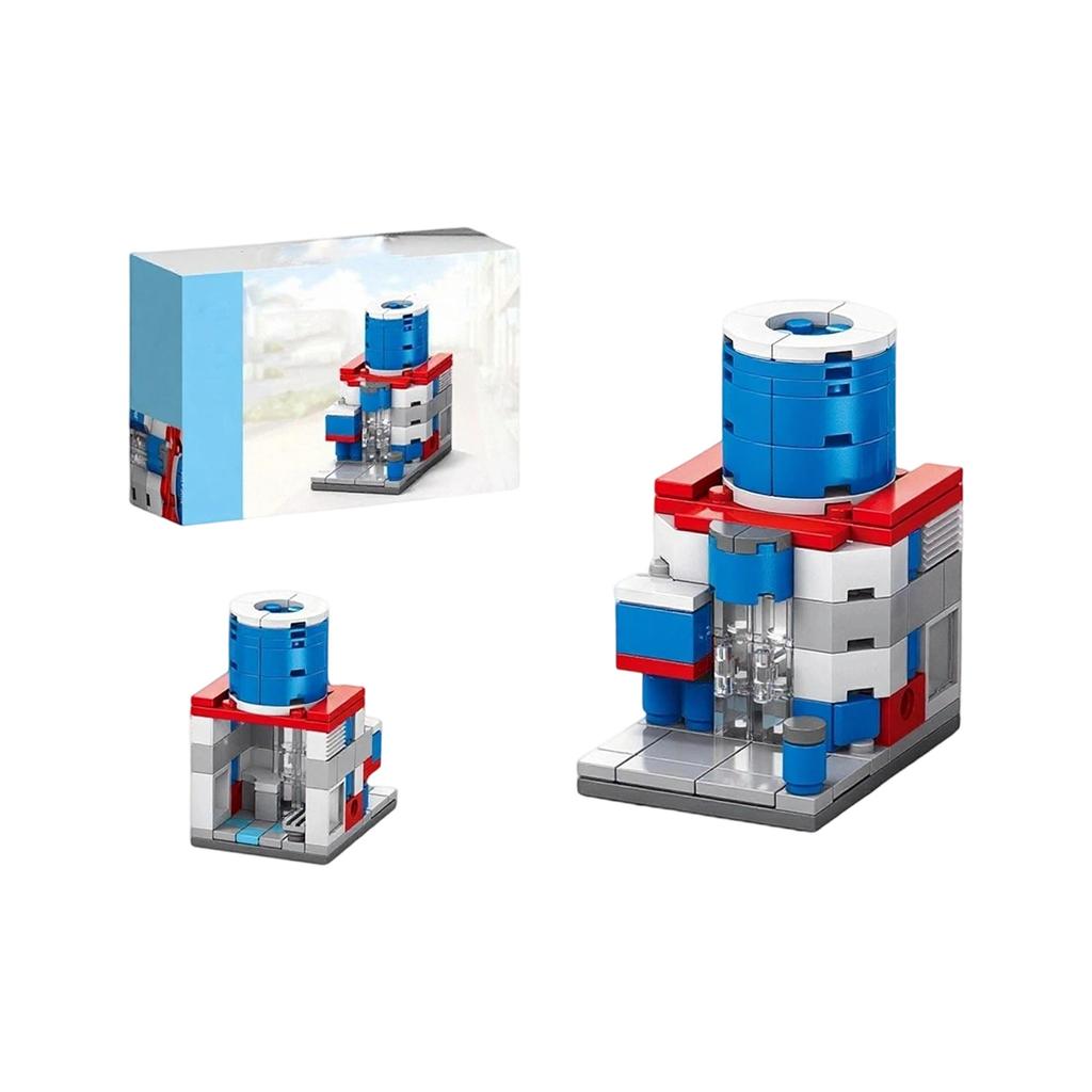 Children's Small  Street View Building , City Building Models Compatible With Puzzle Assembly, Boys' And Girls' Toys