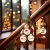 Christmas Wooden Ornaments with Pre-Drilled Holes for DIY Crafts Unpainted Wood Slices to Decorate and Personalize