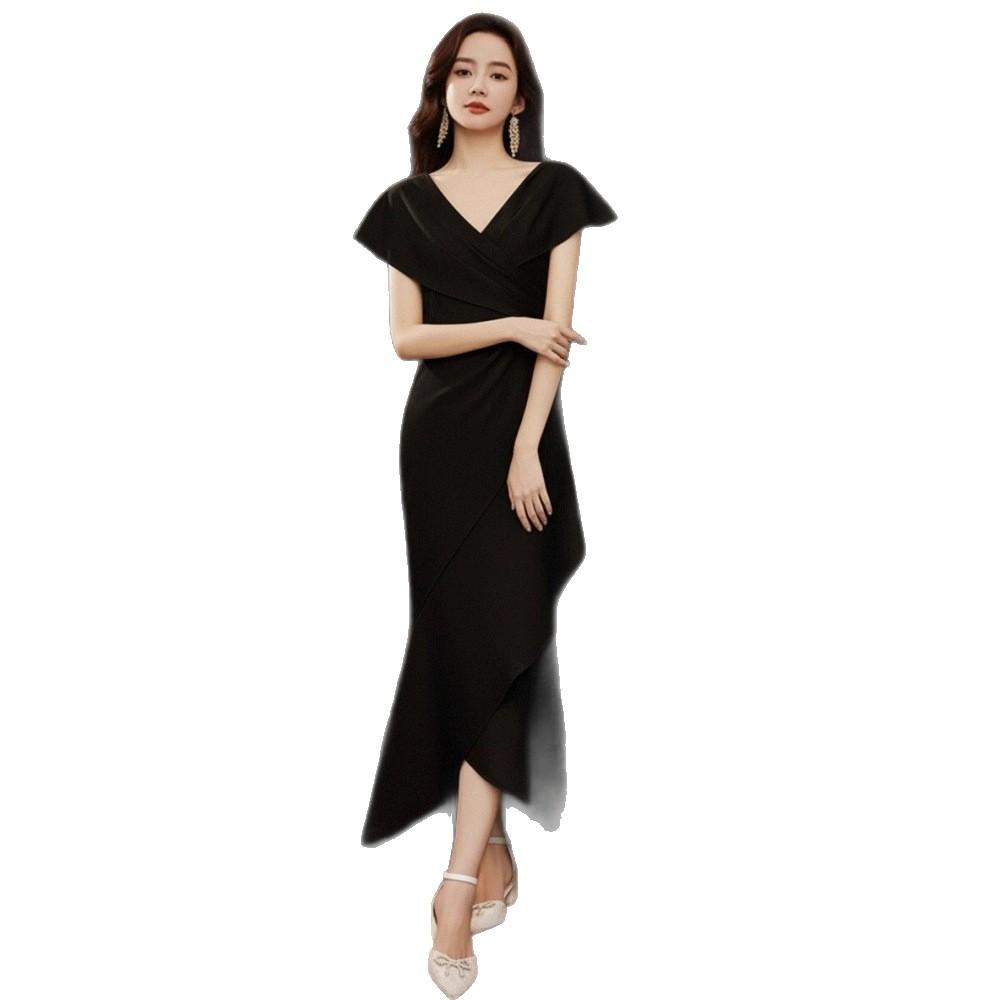 Temperament Red Toast Bride Fishtail Engagement Dress Premium Wedding Return Dress Casual Host Long Dress