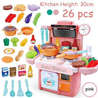 23/26PCS Kitchen Playset Pretend Play Toy Cooking Set With Light Sound Effect