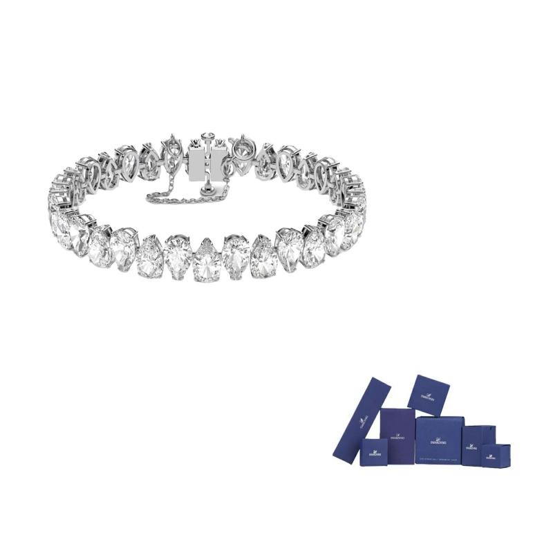 Swarovski Millenia crystal-embellished bracelet F ( Fits All)-Basic Packaging - Original Brand Box белый