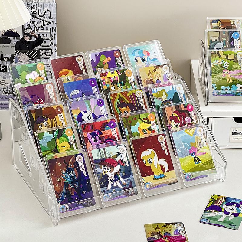 Card display rack tabletop card small cayakli pony large capacity stair storage multi-layer slot box