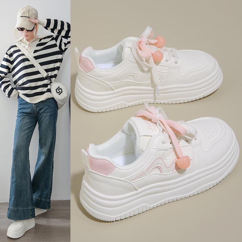 Little white shoes women's spring and summer women's shoes 2025 new versatile chic shoes casual board shoes platform sports shoes