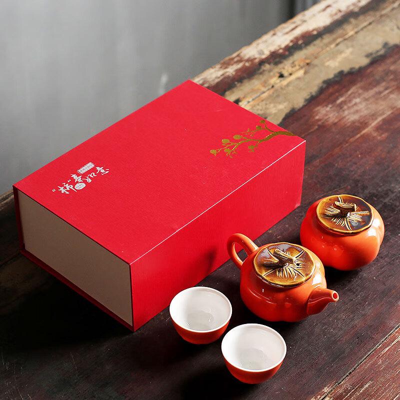 Керамический чайный набор Aiqiyi A1 с изображением хурмы