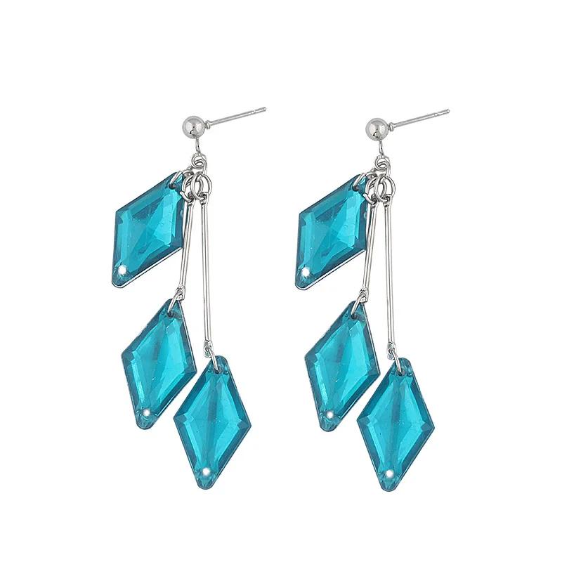 Twisted Wonderland The Little Mermaid Earrings for Women Floyd Clip Earrings Geometry Aesthetic Tassel Ear Clip Jewelry