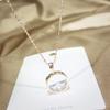 Necklaces Women's Holiday Gift Round Ring Temperament Popular Necklace for Women Charms Fashion Vintage Pendant Jewelry