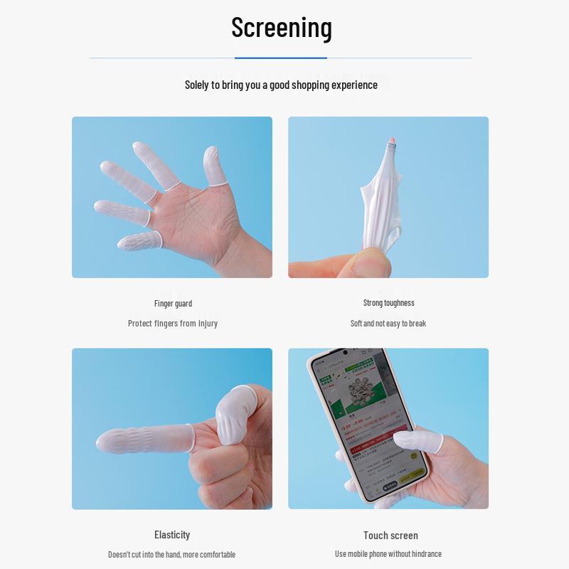 Thickened Latex Finger Cots: Anti-Slip, Anti-Static Protection for Tattooing, Nail Art & Industrial Use