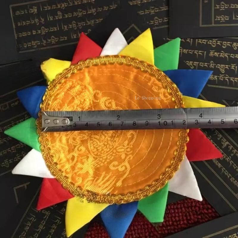

Tibetan Style Small Lotus Mat Yarn Material/Bell Pestle Pad Flowers Edge Religious Decoration Items Ritual Buddha Statue Pads