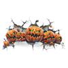 Fun-g16 Halloween Broken Wall Pumpkin Bedroom Living Room Wall Decoration Wall Stickers Self-adhesive