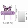 Picchetto Decorativo da Giardino in Metallo a Forma di Farfalla con Citazione Ispiratrice, Targa Decorativa da Esterno per Cortile e Giardino, Ricordo