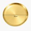 Stainless Steel Golden Round Plate Metal Dinner Serving Tray Gold‑Tone Dish for Steak Fruit Dessert Snack Kitchen Tableware