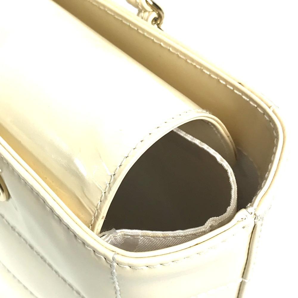 Chanel CC CC Mark Logo Chocolate Bar Shoulder Bag Enamel White
