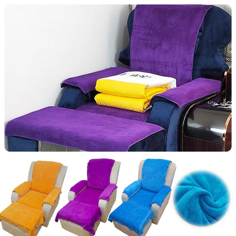 4 Stück/Set Pediküre Sofa Handtuch Fuß SPA Sofa Handtuch Kosmetikstudio Fußpolster Handtuch Massagesessel Laken Sauna Fußmassage Badetuch