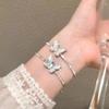 Stylish Pink Blue Butterfly Crystal Bracelet Sweet Princess Style Jewelry Fashion