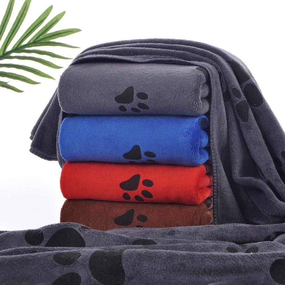 Absorbent Microfiber Dog Towel Polyester Fiber Absorbent Pet Towel Car Wiping Cloth Dog Grooming