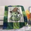 1 Manta de Franela con Estampado de Dibujos Animados, Alta Calidad, Cómoda para Todas las Estaciones, Decoración del Hogar, Calidez y Confort, Perfecta para Regalo de Navidad o Cumpleaños