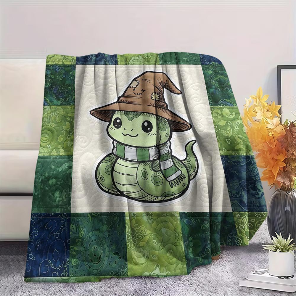 1 Manta de Franela con Estampado de Dibujos Animados, Alta Calidad, Cómoda para Todas las Estaciones, Decoración del Hogar, Calidez y Confort, Perfecta para Regalo de Navidad o Cumpleaños