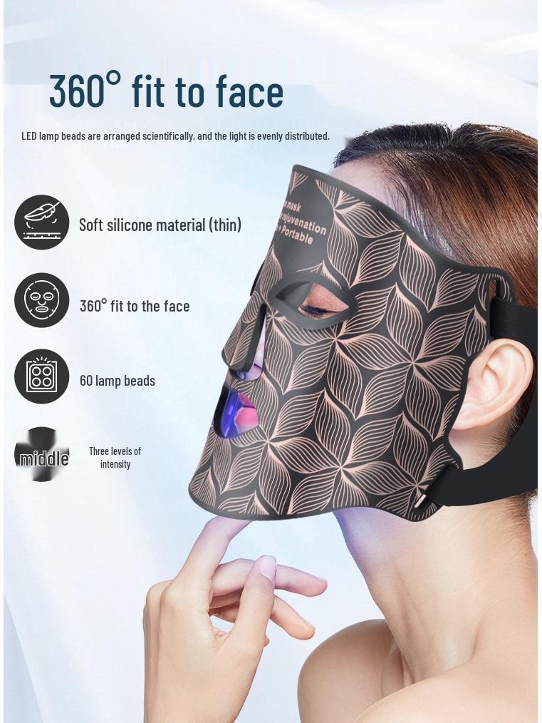 8-Color Silicone LED Light Mask: Red & Blue Photon Beauty Rejuvenation Facial Device