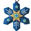 Vyšívané plstěné ozdoby sněhové vločky Ručně vyráběné závěsné dekorace na vánoční stromek Barevné slavnostní doplňky pro sváteční domácí výzdobu